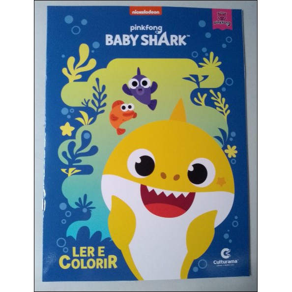 Livro/Livreto - Baby Shark - Ler e Colorir - Editora Culturama | Shopee ...