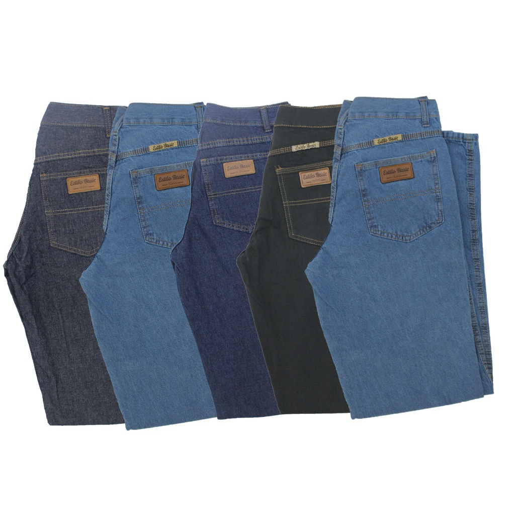 Calça Jeans Masculina Escura Tradicional Para Trabalho Reta Serviço Atacado  Uniforme