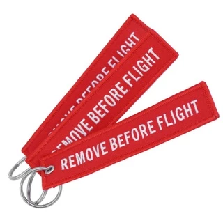 3 Chaveiros Bordados Remove Before Flight - Produto Original
