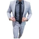 Terno Slim Masculino Completo Cinza Claro - Paleto+calça+barato!!