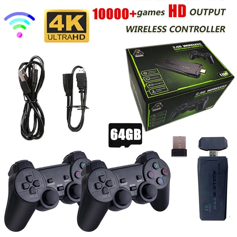 Video Game Retro Stick 4k 10mil Jogos e 2 Controles Sem Fio - Dubtech