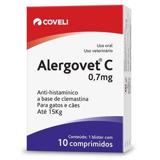 Alergovet Coveli Para Cães E Gatos Até 15Kg 10 Comprimidos