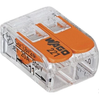 Conector Emenda 2 Derivações 4Mm 221 - WAGO