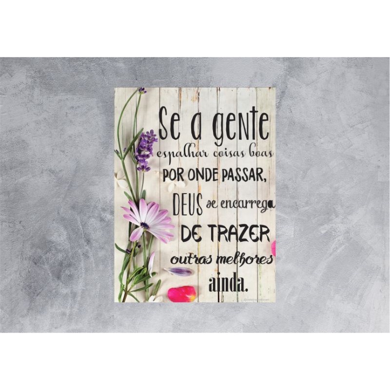 Placa decorativa / Se a gente espalhar coisas boas por onde passar ...