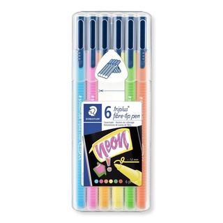 Caneta STAEDTLER Triplus Color 323 Neon c/ 6 Unds
