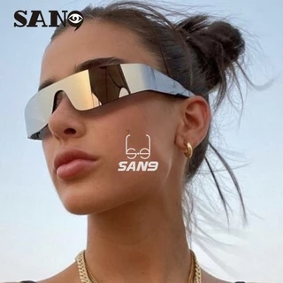 【 Ready Stock 】 COD (San9) Rimless Futuristic New Style Ladies Punk Sunglasses Cor Unisexo Moda