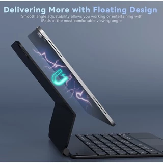 Goojodoq1th Capa De Teclado Rebound Mágica Magnética Com Compatível Para iPad Pro 11/Air 5/4 Fácil Conjunto Flutuante Suporte De Precisão