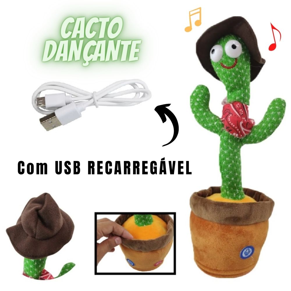 Cacto Dançante E Falante Infantil Original - Cactus Happy