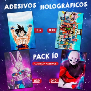 Adesivo Holográfico Goku Deus Super Saiyajin é na ALARGS