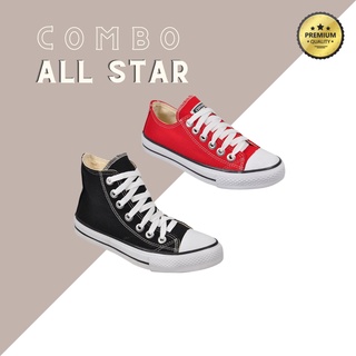 Combo Tênis Casual Confortavel Cano Alto + Cano Baixo Envio Imediato Premium Lançamento 2021