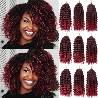 Short Synthetic Hair Styles Passion Twist Marlybob Hair Natural Brown Color  Marlybob Crochet Hair Kinky Curly for Black Women
