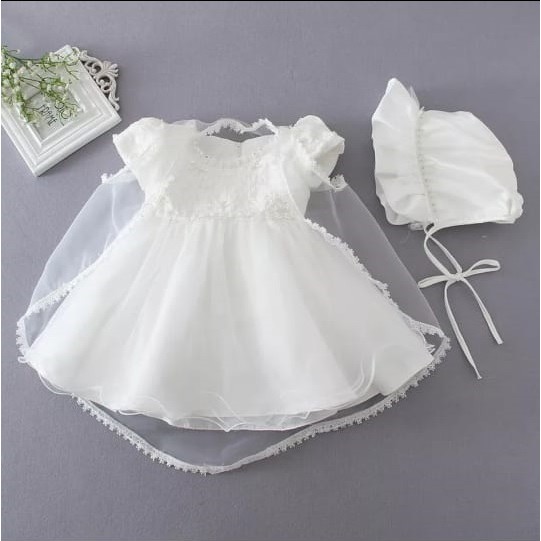 Vestido de batizado 3 hot sale meses