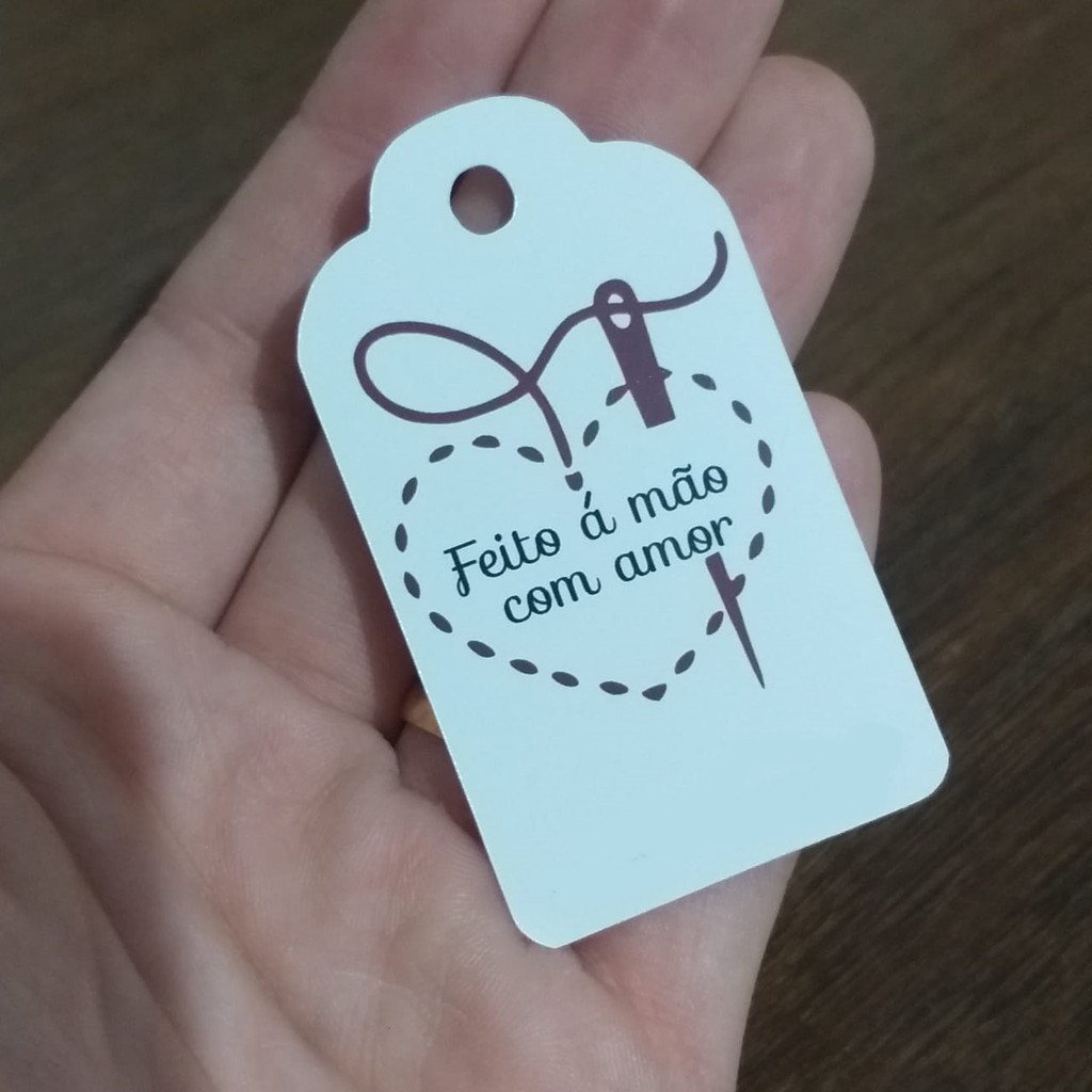 120 TAG PERSONALIZADAS COM SUA ARTE / LOGO | Shopee Brasil