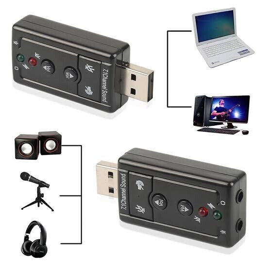 Placa de som externa entrada USB