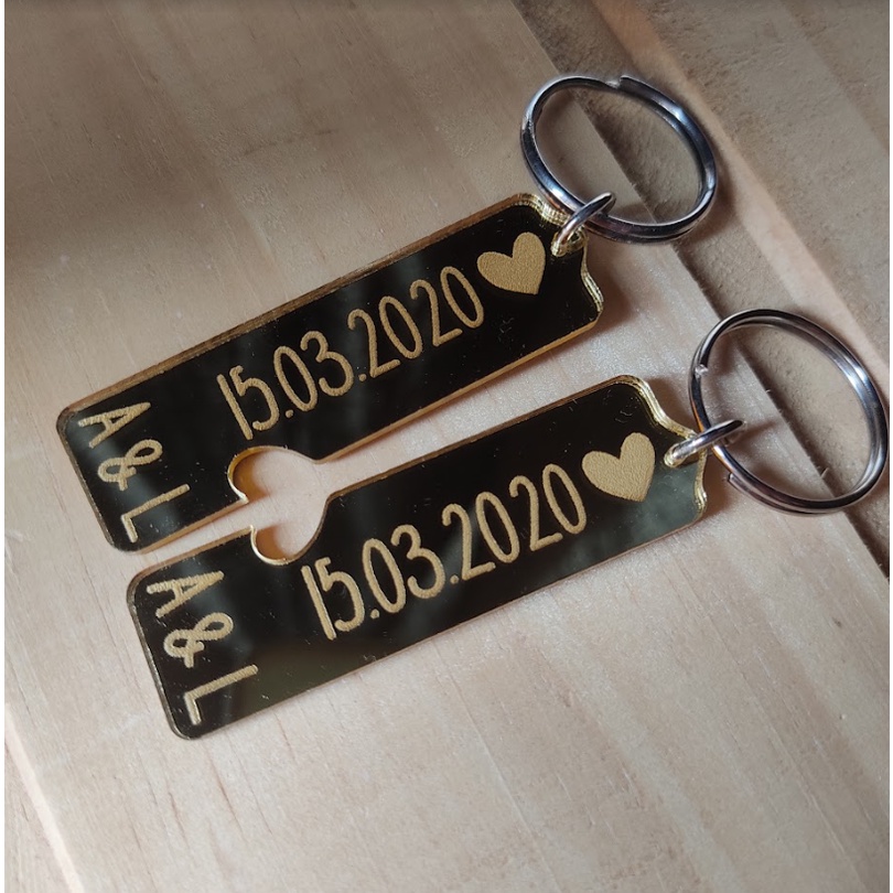 Par de Chaveiro De Casal Personalizado Presente Dia Dos Namorados ...