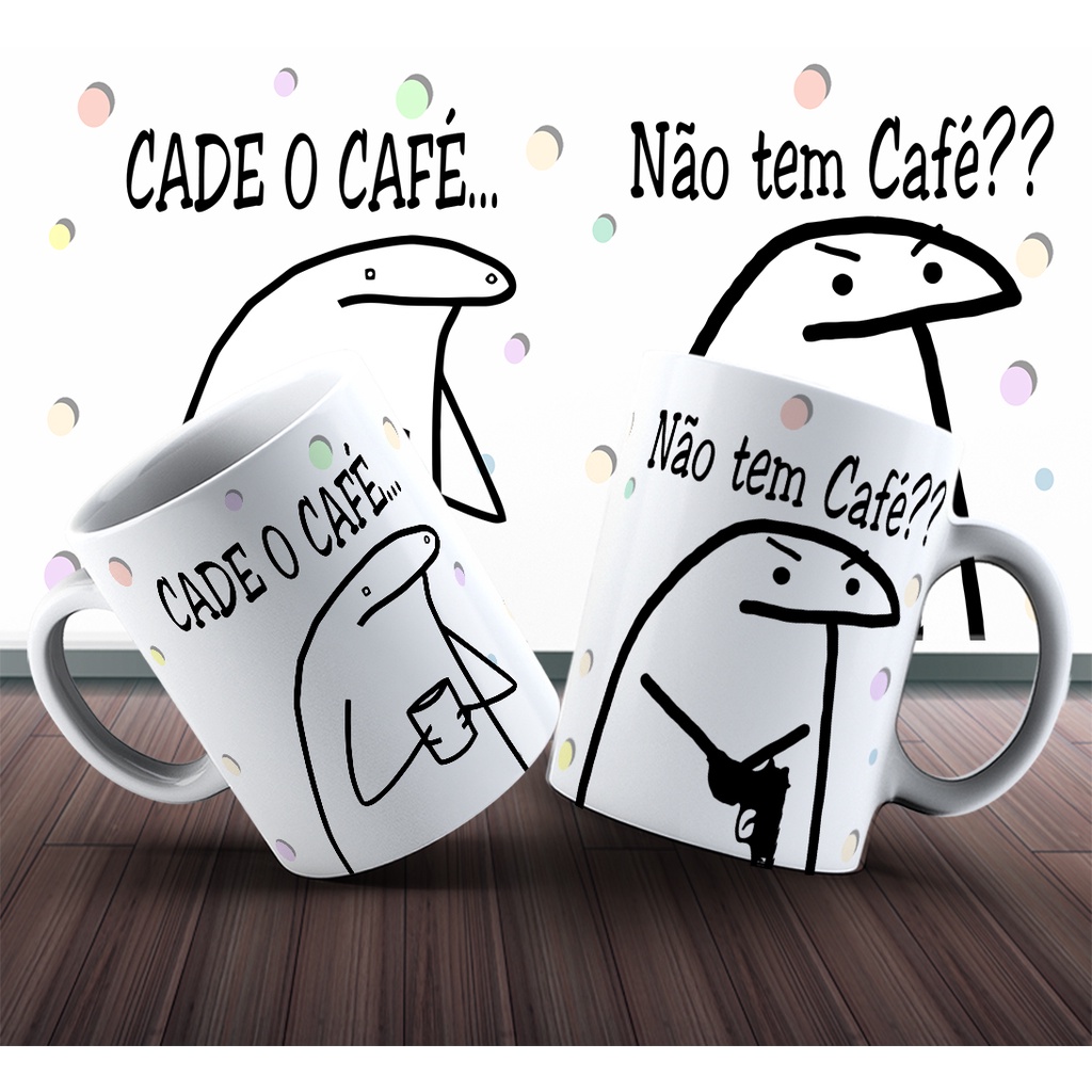 Caneca De Café Gato engraçado Big Floppa Meme