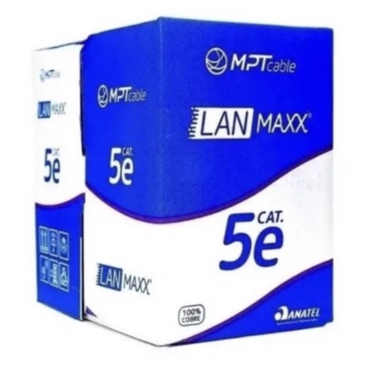 Cabo De Rede Lan Maxx Cobre Mpt Cat E Cable Homologado Anatel