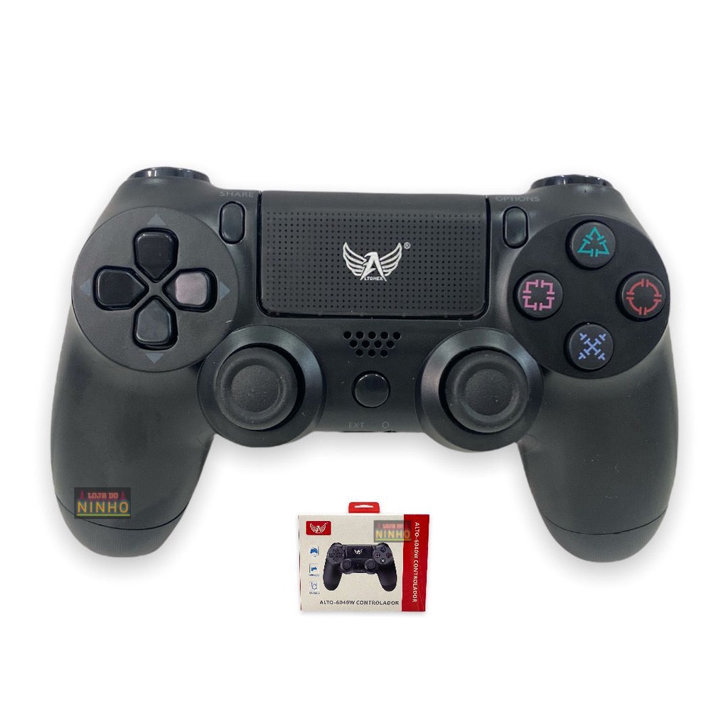 Controle Ps4 Joystick Sem Fio Wireless Recarregável Preto em