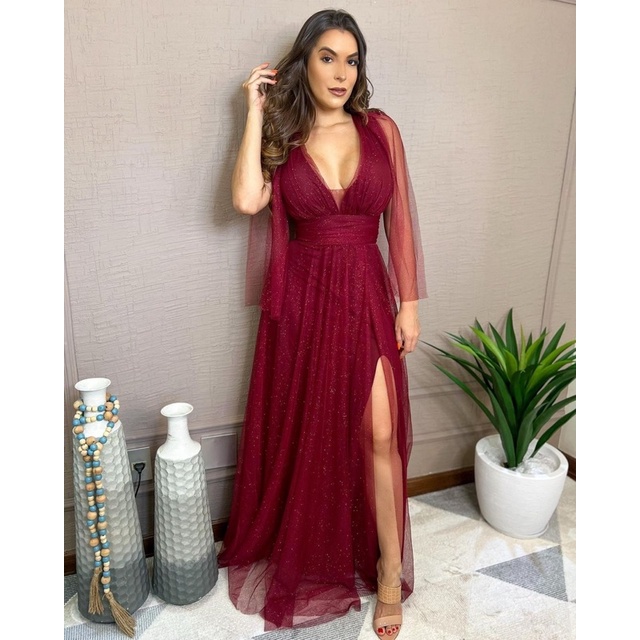 Fotos de vestido de best sale madrinha marsala