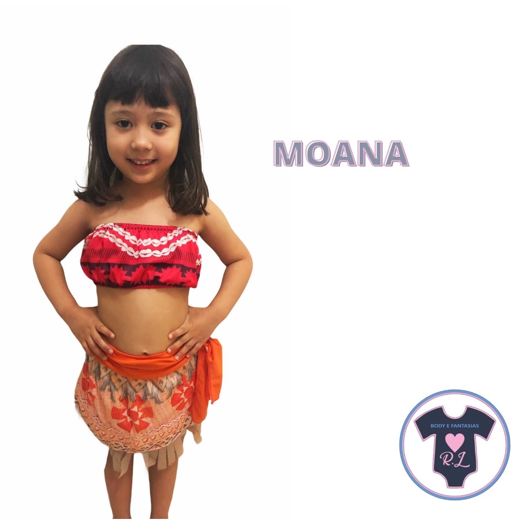 Fantasia Infantil Moana 5 a 6 anos