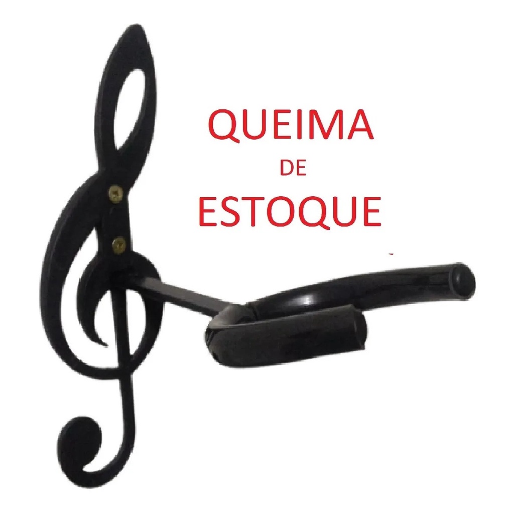 Suporte De Parede Em Aço Com Clave de Sol Para Violão Guitarra Musical Instrumento Musical