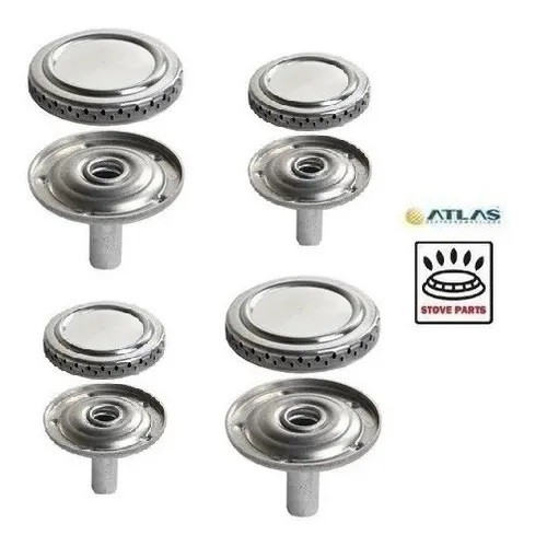 4 Bocas De Alumínio Fogão Atlas Monaco Glass 2gd 2pq