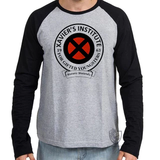 Camiseta Manga Longa Xavier Institute X-Men blusa de frio