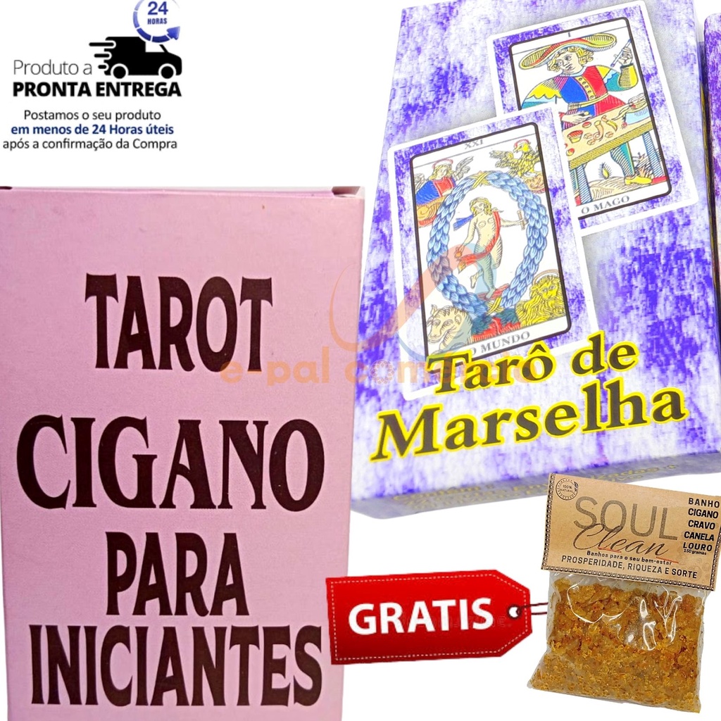 Marselha Baralho Cigano Da Sorte Tarot C/manual Iniciante