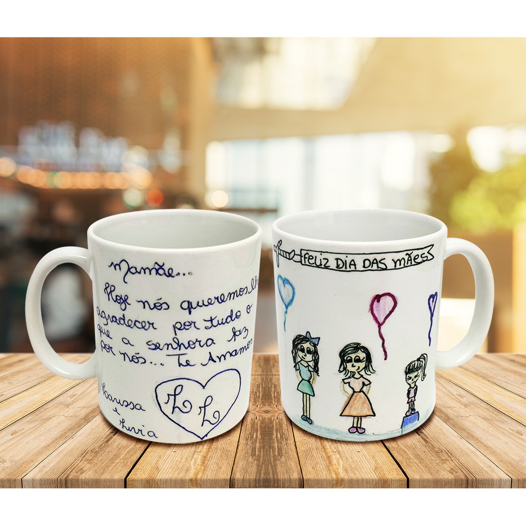 Caneca Branca Turma do Bairro Desenho Animado + Caixinha