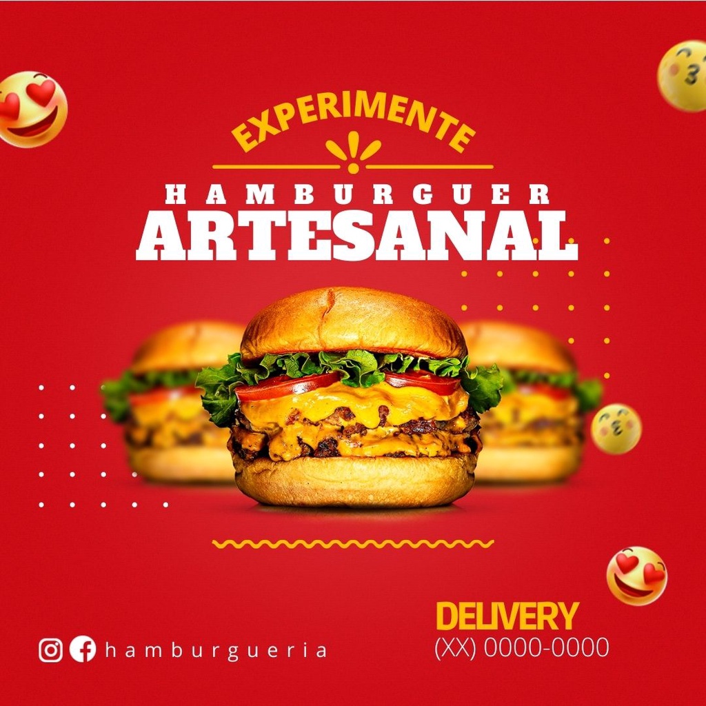 400 Artes Premium Para Hamburgueria - 100% Editável Canva - MODOUP