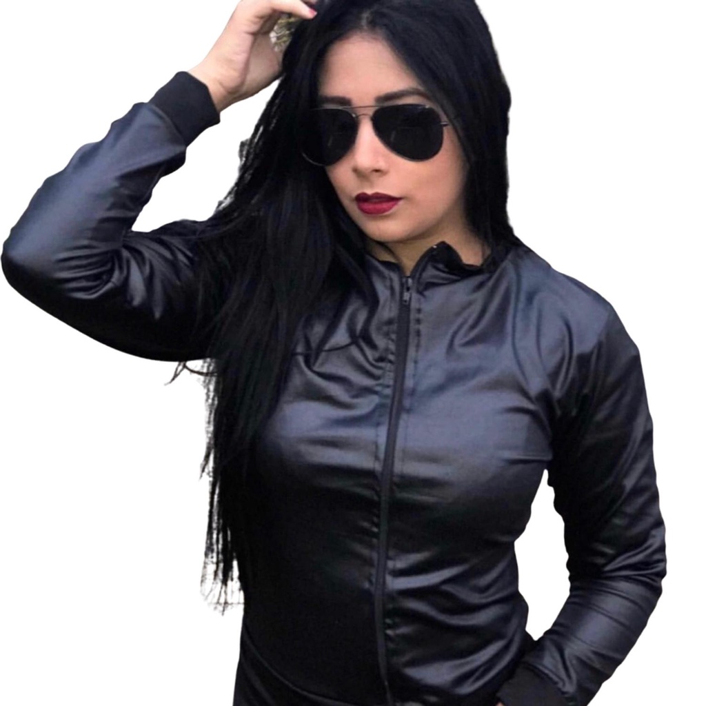 Bomber feminina hot sale preta