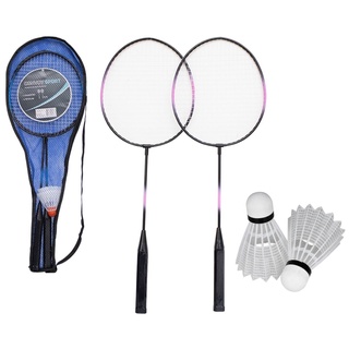 Kit Badminton 2 Raquetes 2 Petecas C/ Bolsa