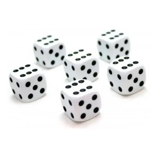 Kit 100 Dados Tradicional Para Jogos Rpg Tabuleiro 16mm
