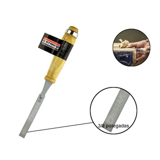 Formão Esculpidor e Entalhador Madeira 3/8 Pol - 9,5mm C/ Lamina de Aço resistente Starfer