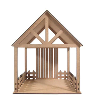 Manjedoura De Madeira - Natal Casinha Para Presépio 40 Cm