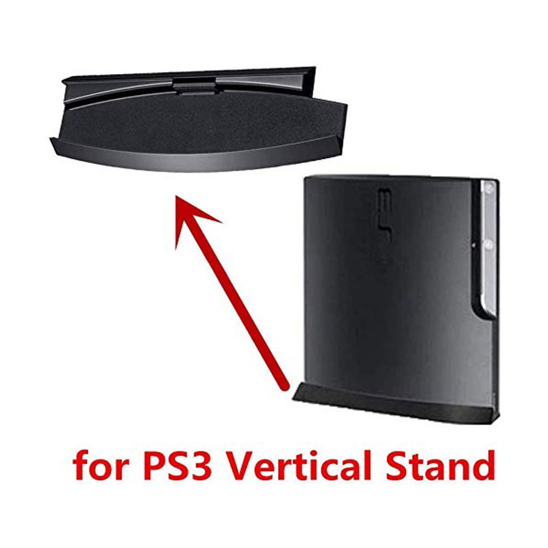 Stand For Sony Playstation 3 PS3 Slim 2000 or 3000 Series Compatible Vertical Stand Black