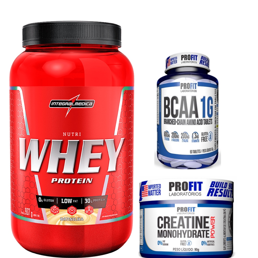 Whey Integral Médica Baunilha + Creatina Power Profit Promoção