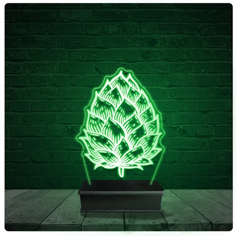 Luminária Abajur Acrílico Led - Cerveja chopp lúpulo