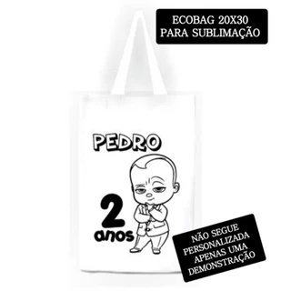 Sacola Ecobag 20x30 branca para Sublimação 10 unidades