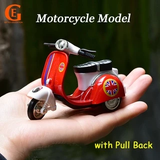 Modelo De Motocicleta Vespa Simulação Retro Mulher Locomotiva De Brinquedo Rodas Podem Deslizar