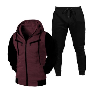 Conjunto Blusa De Frio Moletom Masculino Zíper + Calça Moletom
