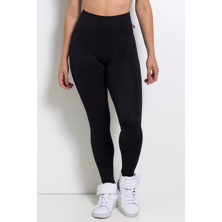 Kit 2 Calça Legging Flare Cintura Alta Bailarina Lisa Feminina Adulto -  Preto