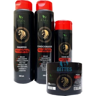 Kit Força Animal Hábito Brasil Cosméticos Crescimento Capilar