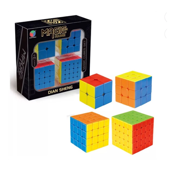 Kit Cubo Mágico Moyu Meilong 2x2 3x3 4x4 5x5 Stickerless