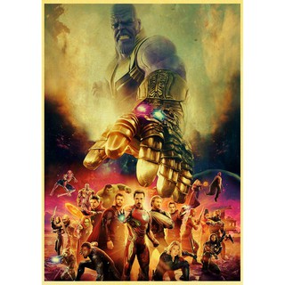 Novo Filme Marvel Avengers Endgame Cartaz De Papel Kraft Super Hero Retro  Poster And Prints Café Quarto Adesivos De Parede Pintura Da Arte