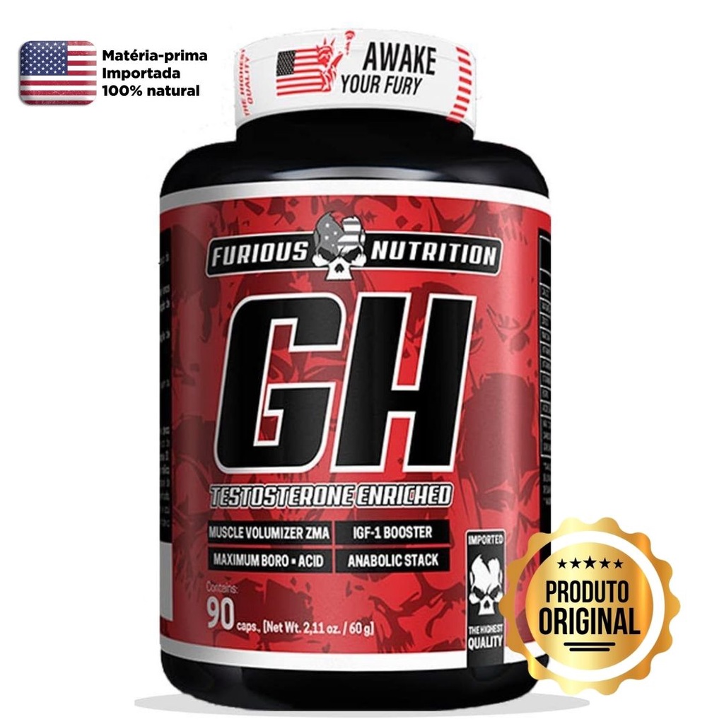 Pré Hormonal Testo Gh Testosterone 90 Cáps Furious Nutrition ...