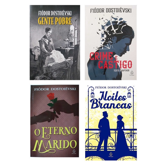 Combo 4 Livros Físicos Fiodor Dostoiéviski Crime e Castigo