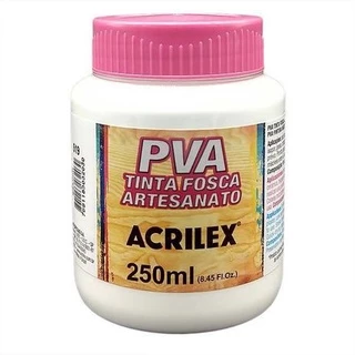 Tinta PVA Artesanato Madeira Branco 250ml Acrilex