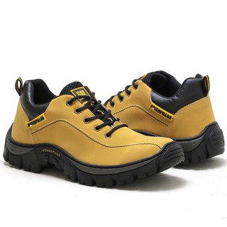 Bota Caterpillar Masculino Tênis Couro Ecológico Promoção Imperdível dia  dos pais - Escorrega o Preço