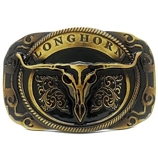 Fivela Country Longhorn Onix Cowboy Especial Rodeio Touro CV